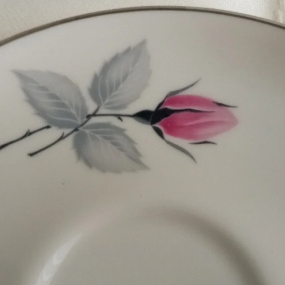 Vintage Bundle 9 Bridal Rose Syracuse Tea Coffee Cups & Saucers Fine China USA